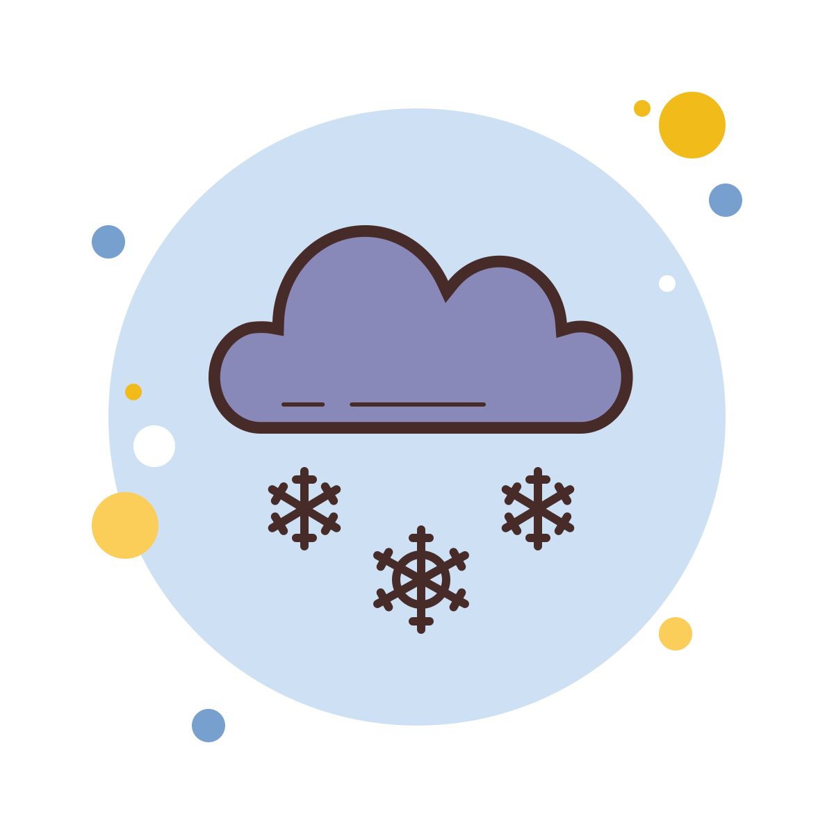 bubbles style snow icon