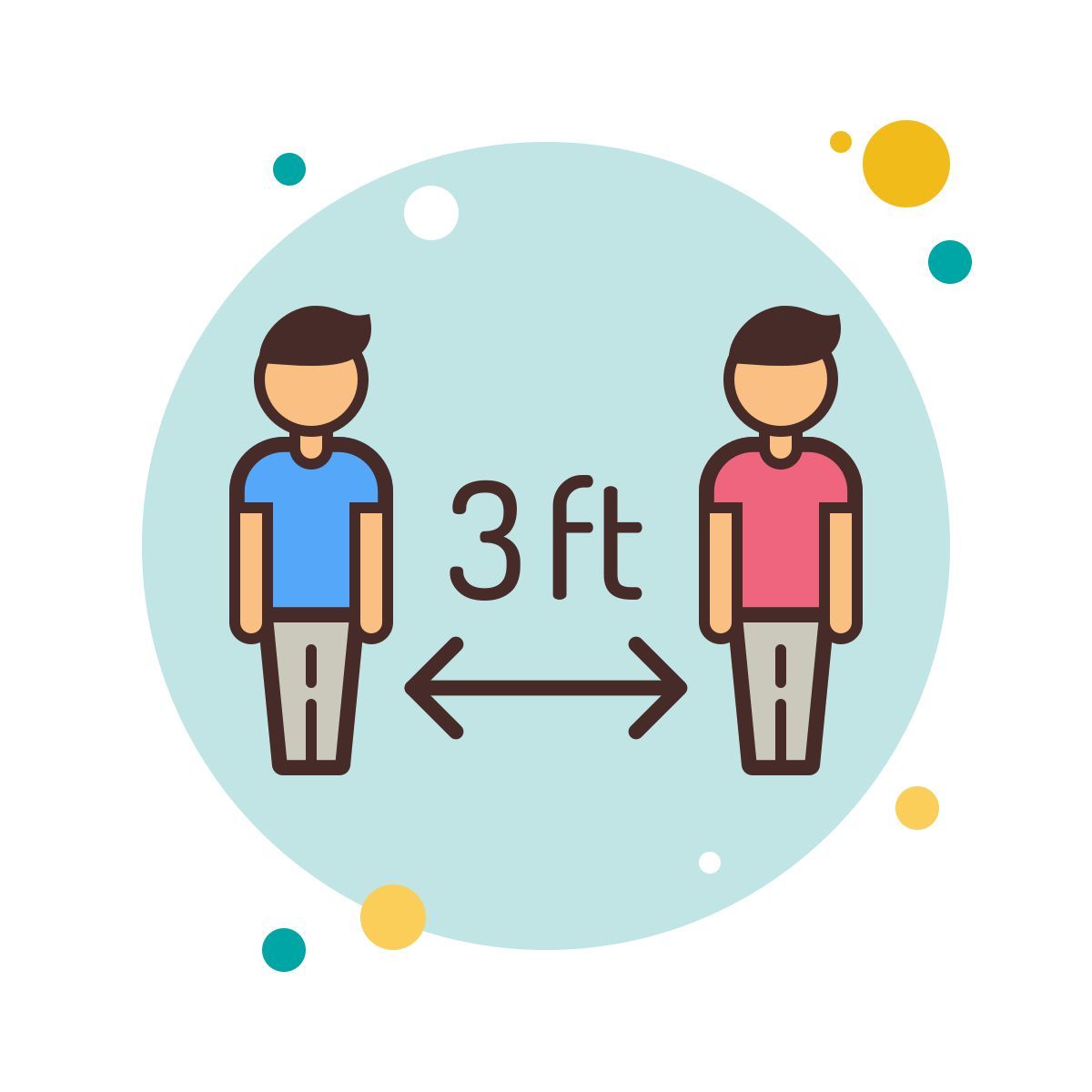 bubbles style distance sociale icon