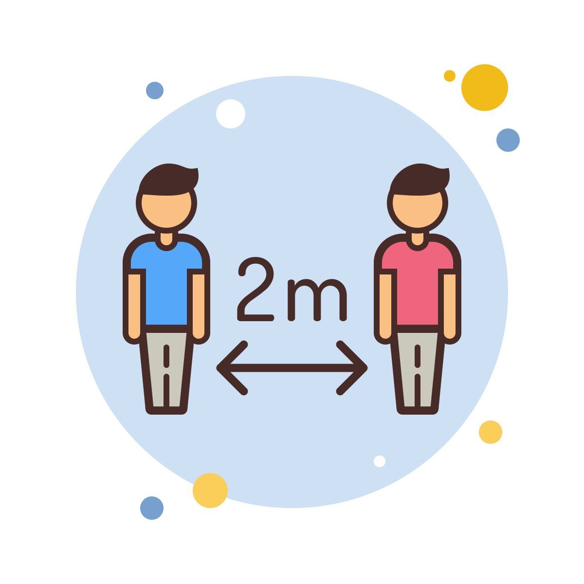 bubbles style distance sociale icon