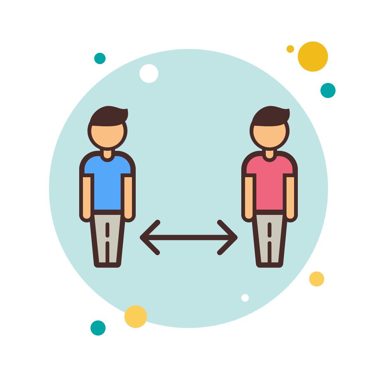 bubbles style 社交距离 icon