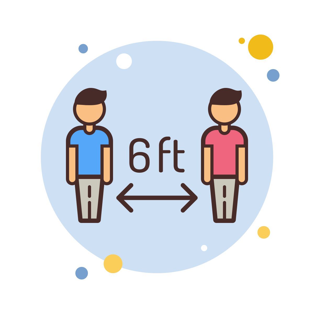 bubbles style distance sociale icon