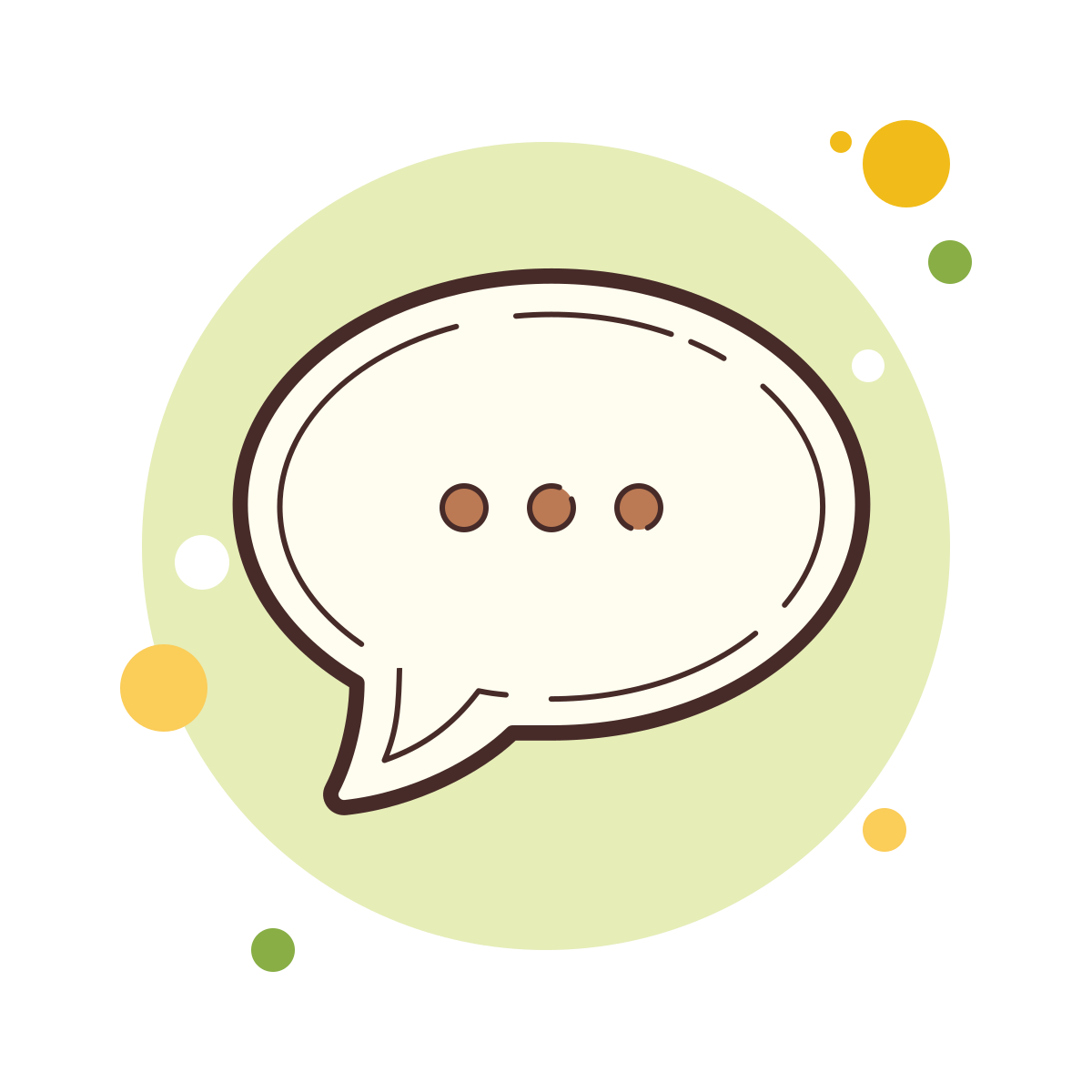 bubbles style speech bubble with dots icon