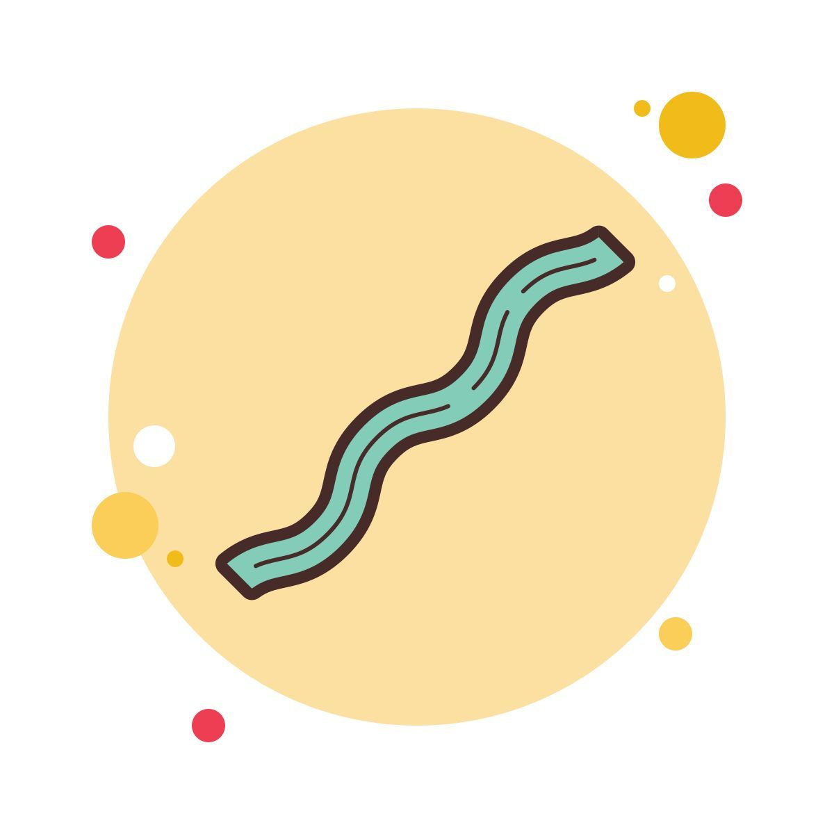 bubbles style linha squiggly icon