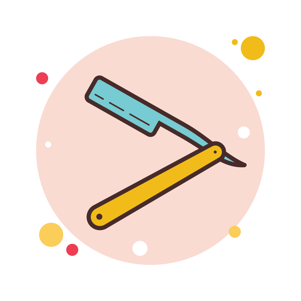 bubbles style straight razor icon