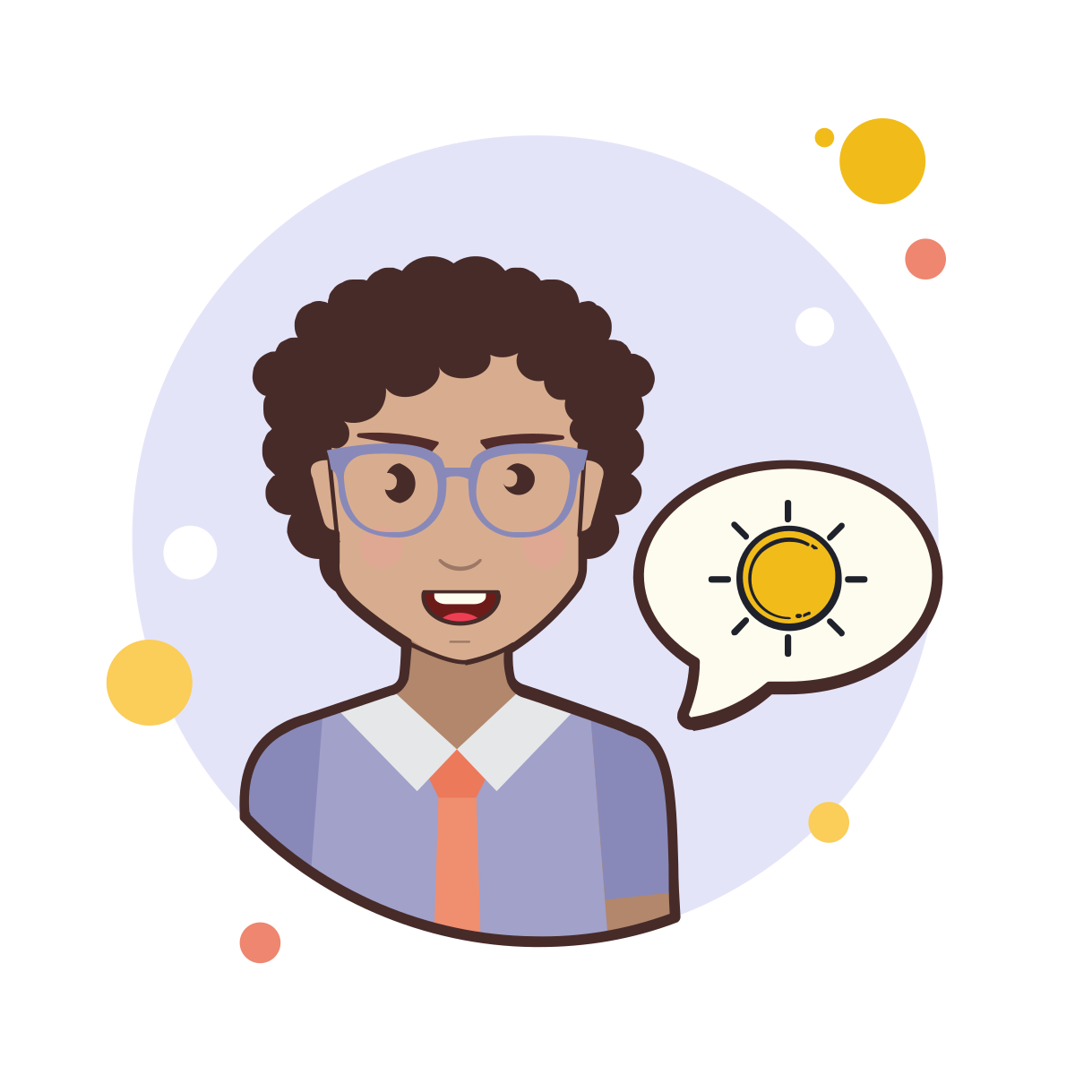 bubbles style sun lady icon