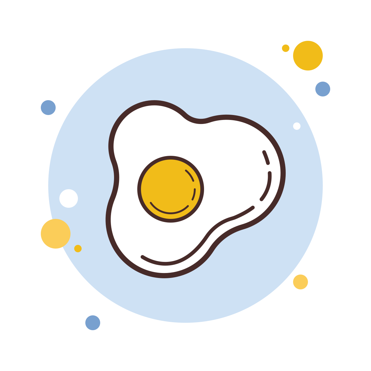 bubbles style sunny side up eggs icon