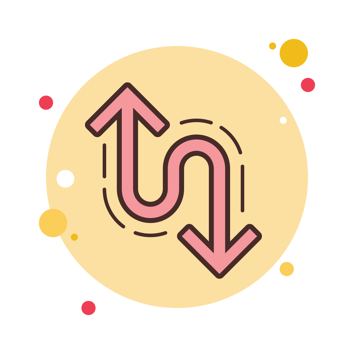 bubbles style swap icon