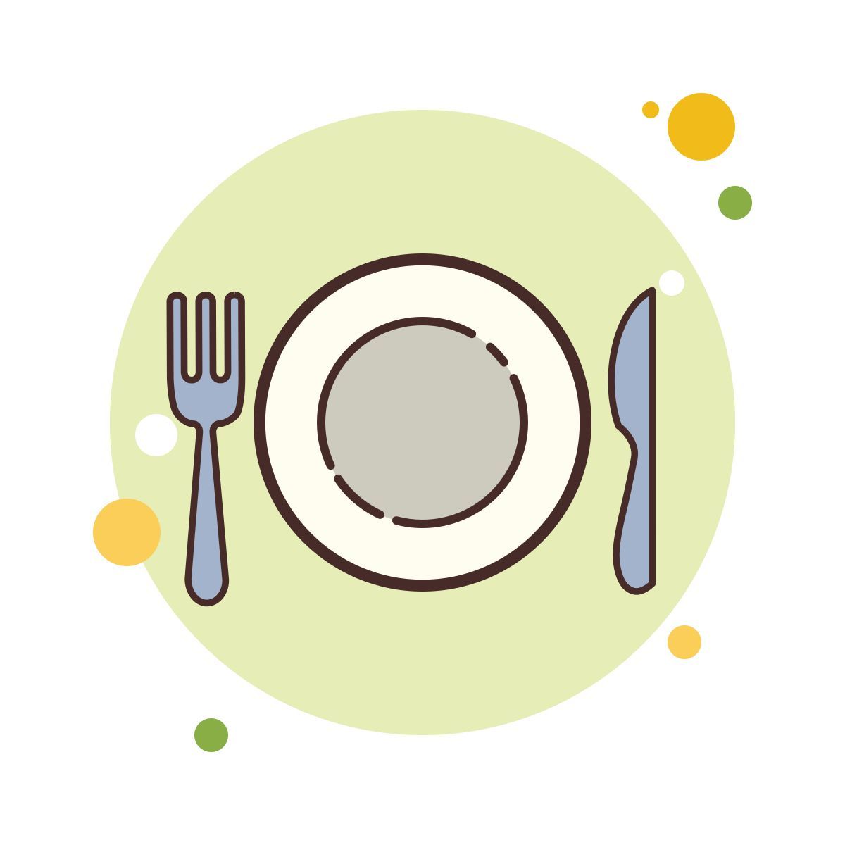 bubbles style cubiertos icon