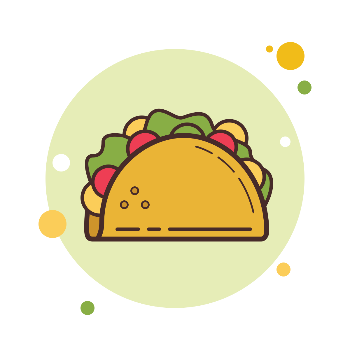 bubbles style taco icon