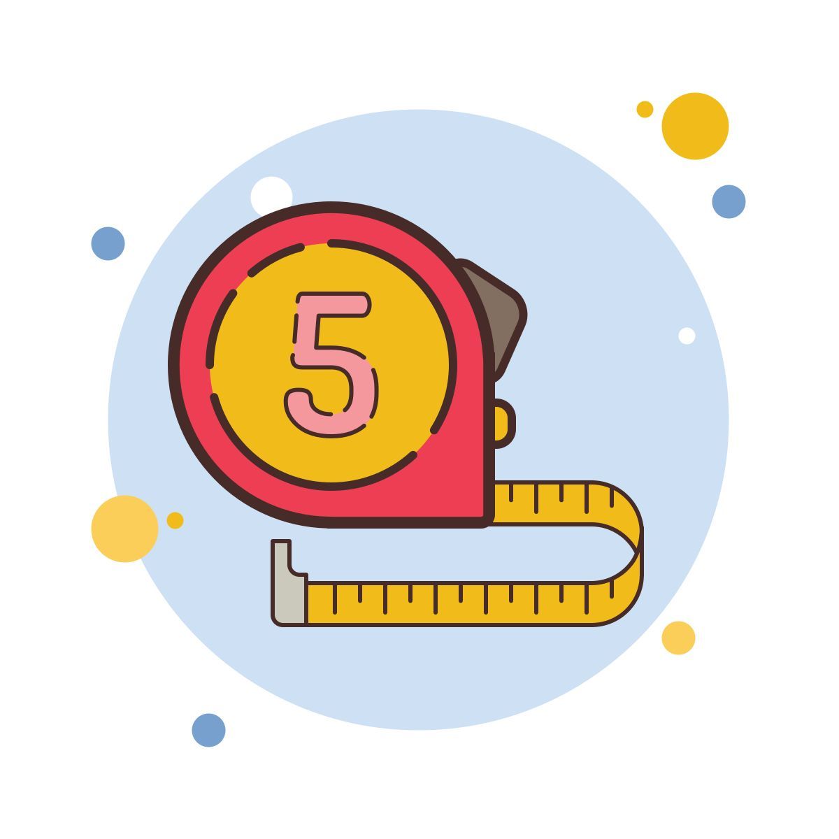 bubbles style 줄자 icon