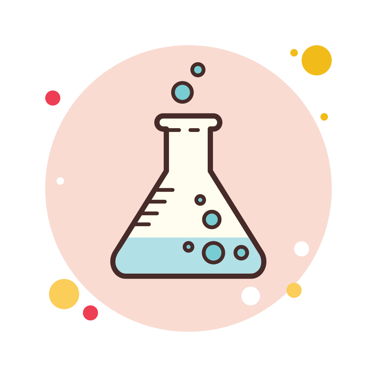 bubbles style test tube icon