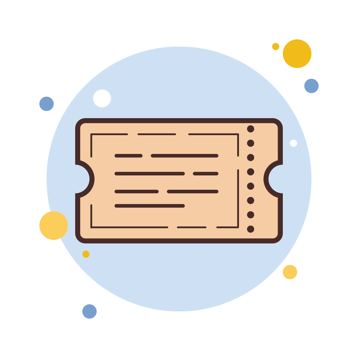 bubbles style ticket icon