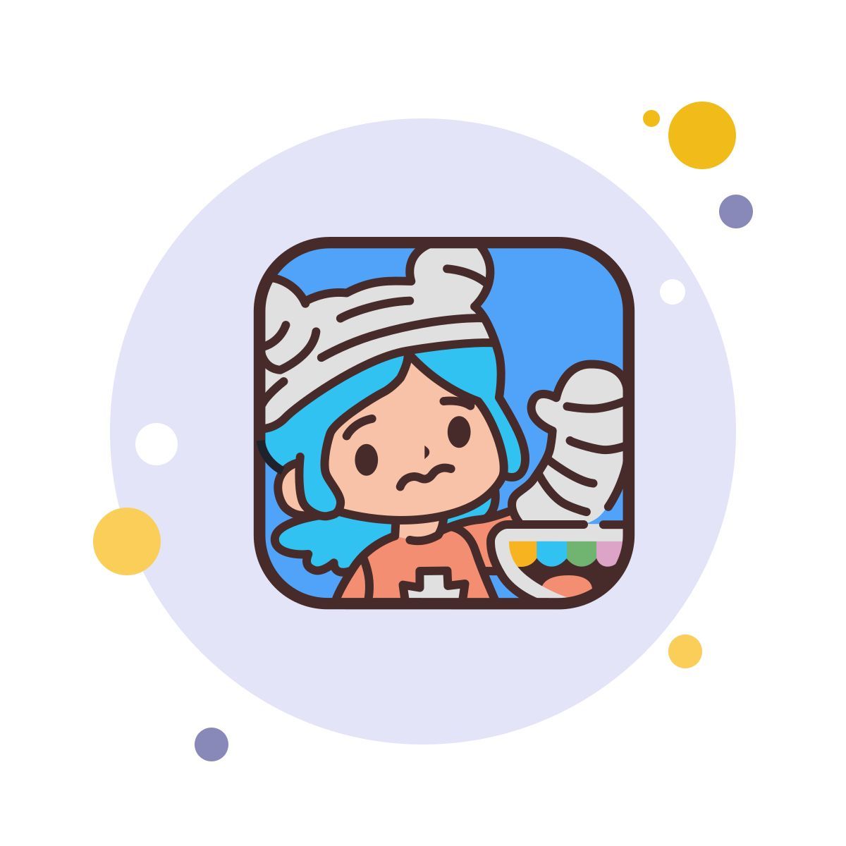 bubbles style toca life: hospital icon
