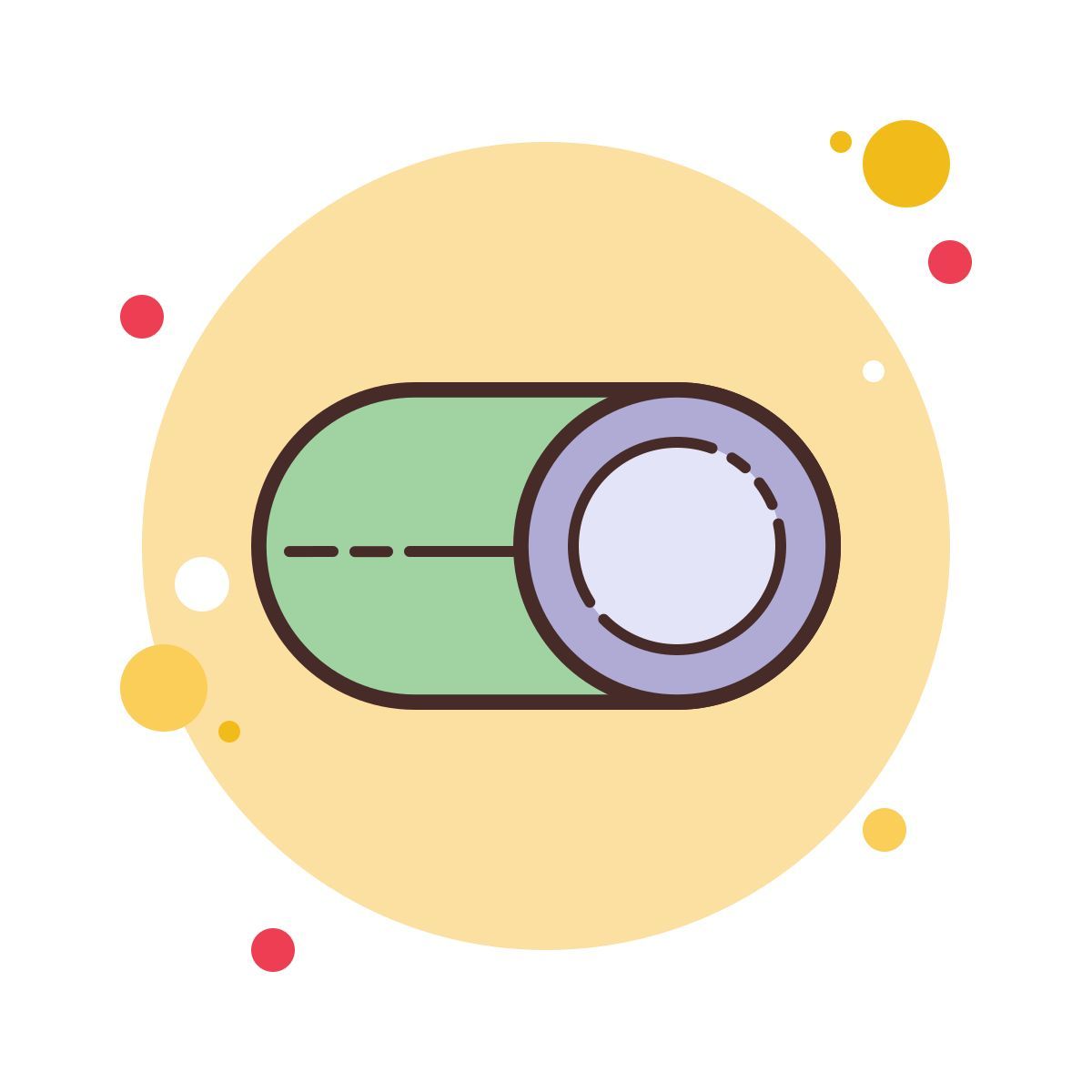 bubbles style alternar encendido icon