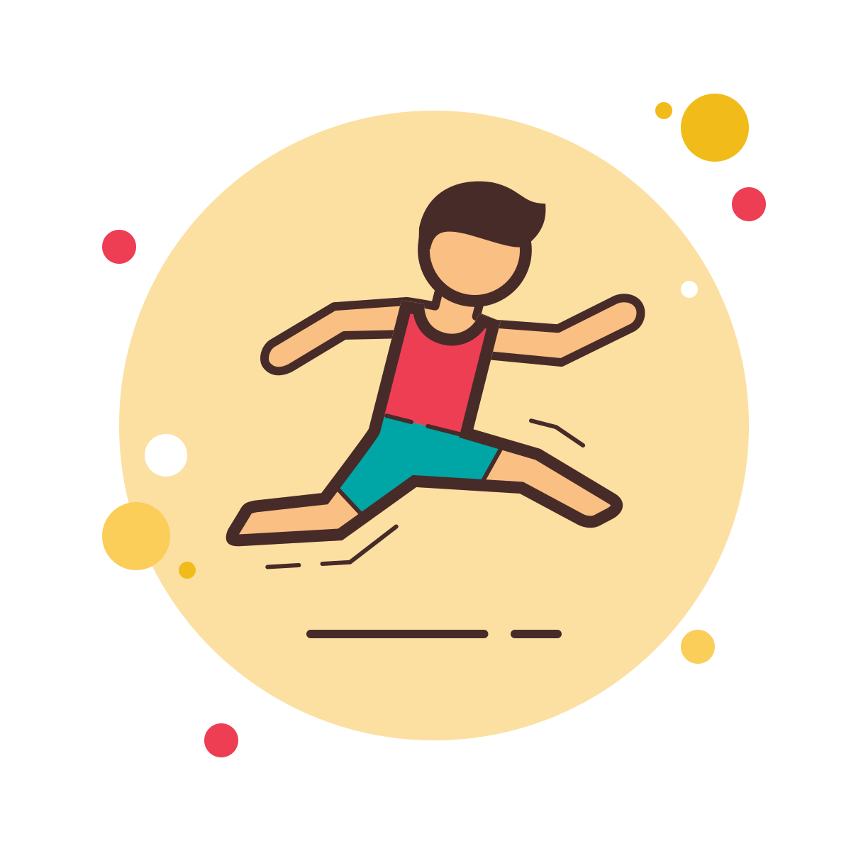 bubbles style track and field icon