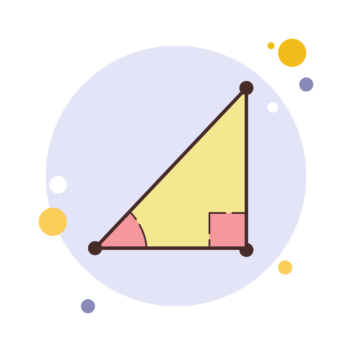 bubbles style trigonometry icon