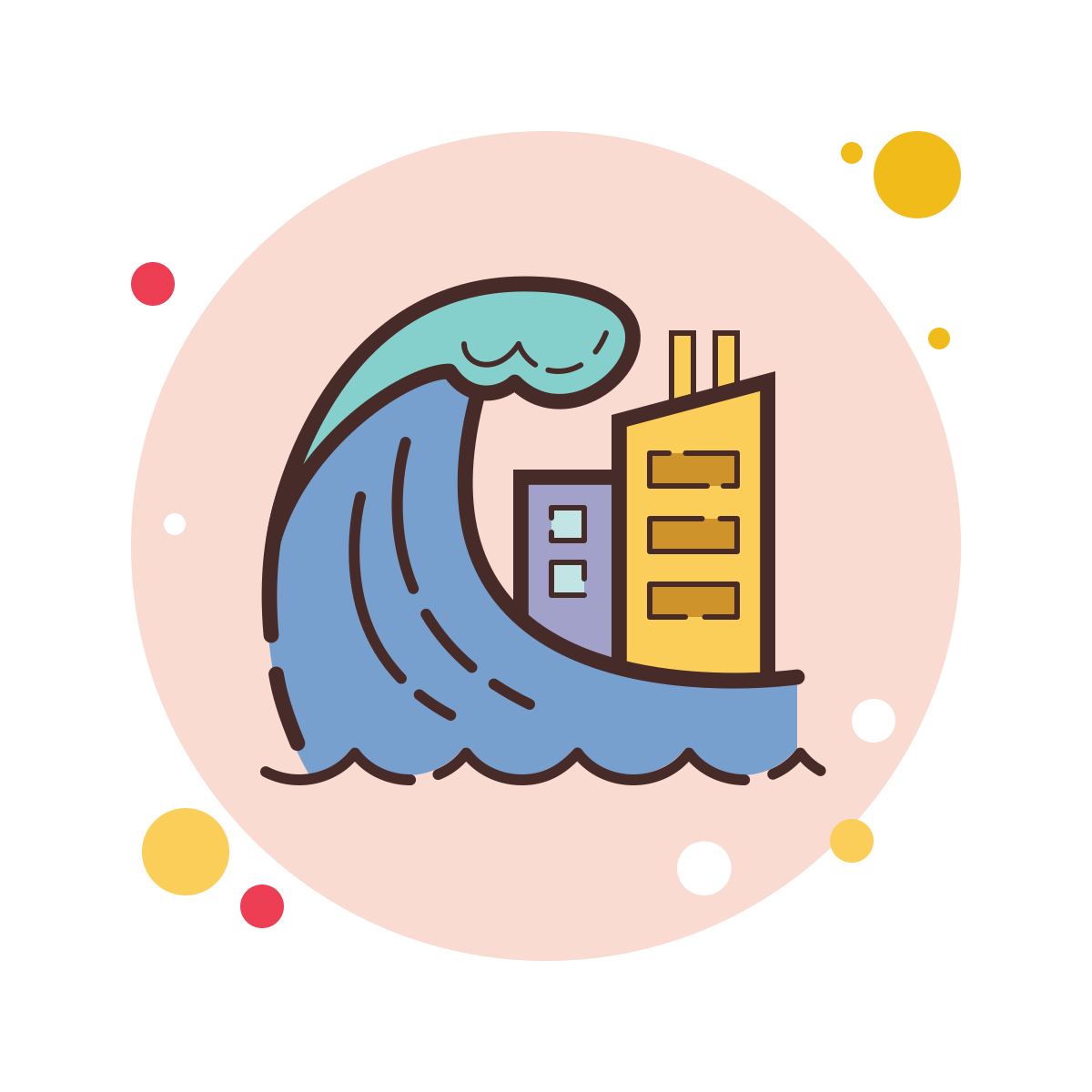 bubbles style tsunami icon