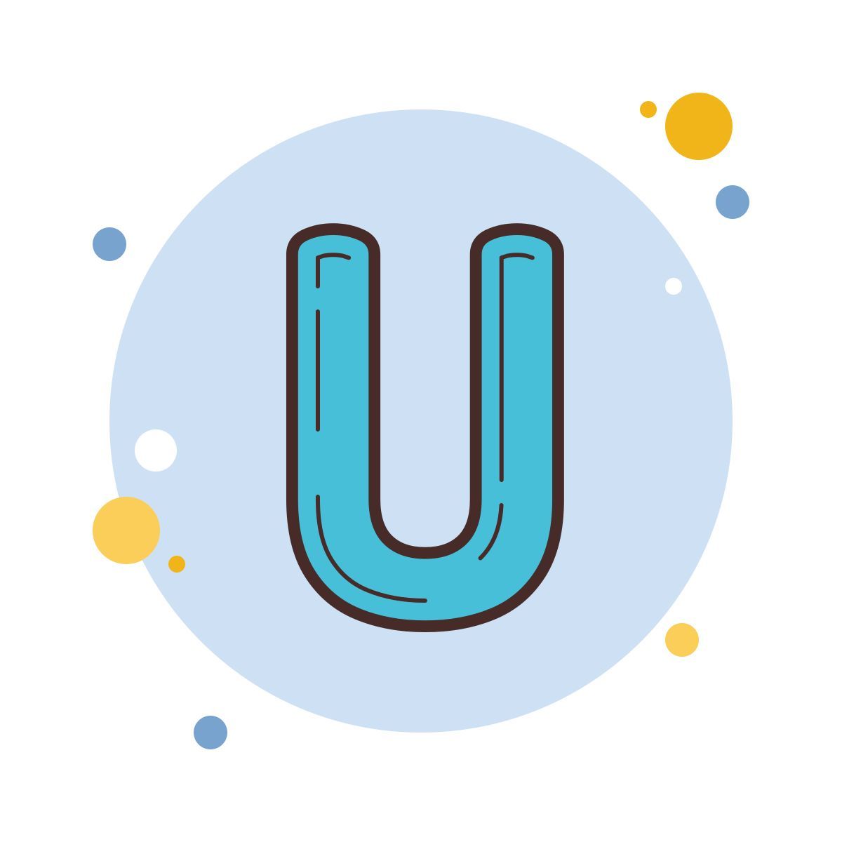 bubbles style u icon