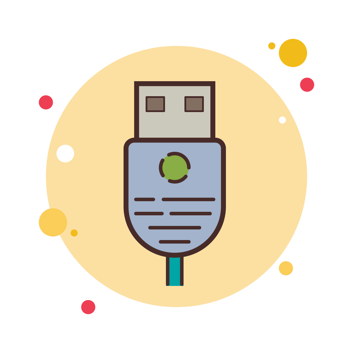 bubbles style usb on icon
