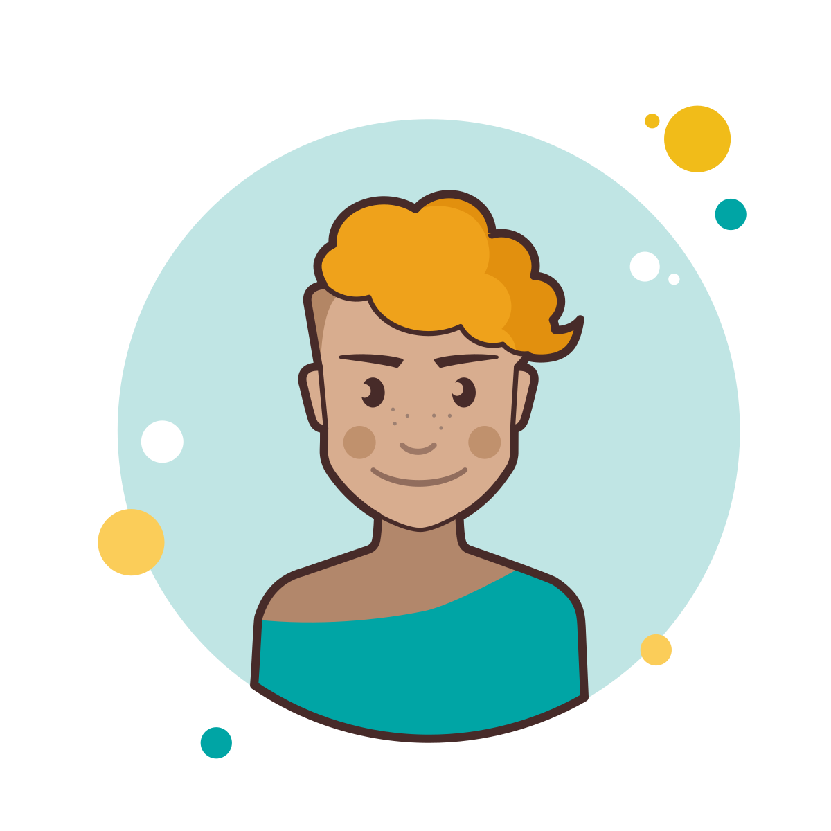 bubbles style user female icon