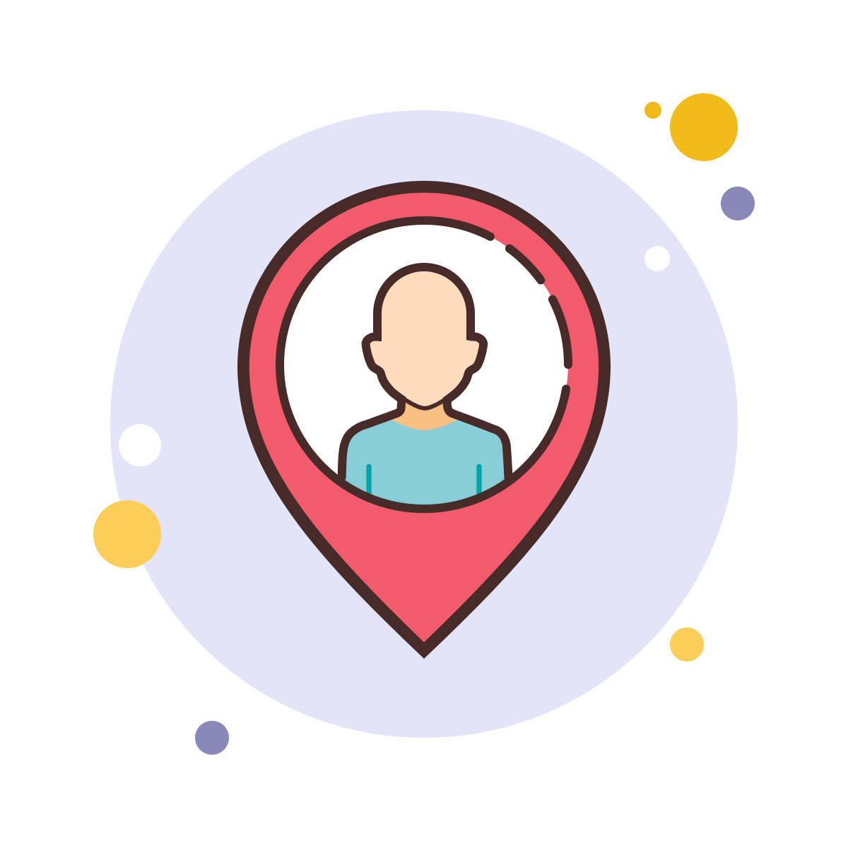 bubbles style user location icon