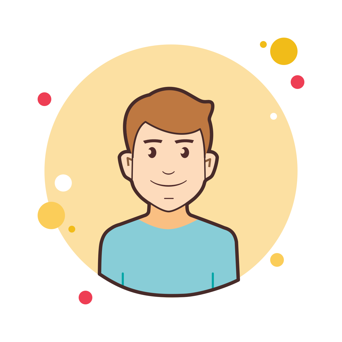 bubbles style user male icon