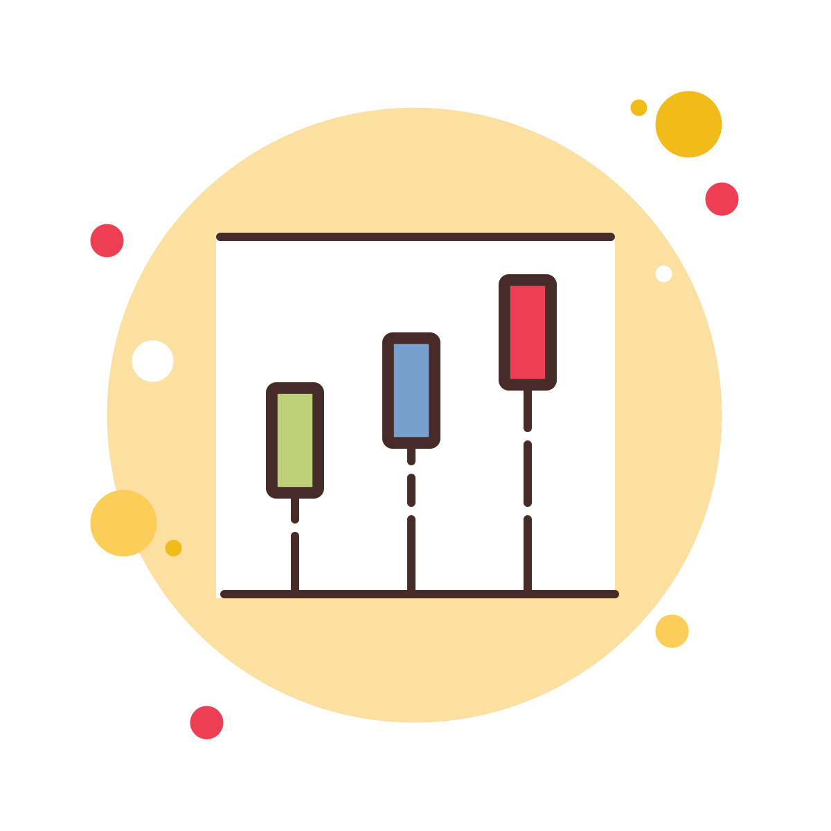 bubbles style vertical timeline icon