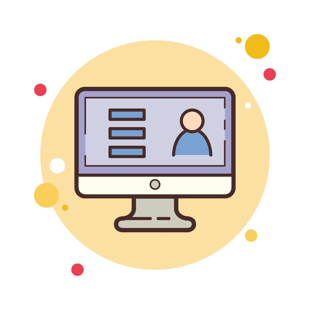 bubbles style video conferenza icon