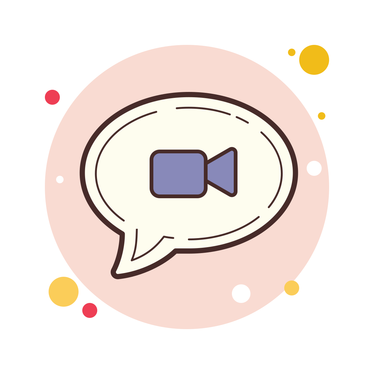 bubbles style video message icon