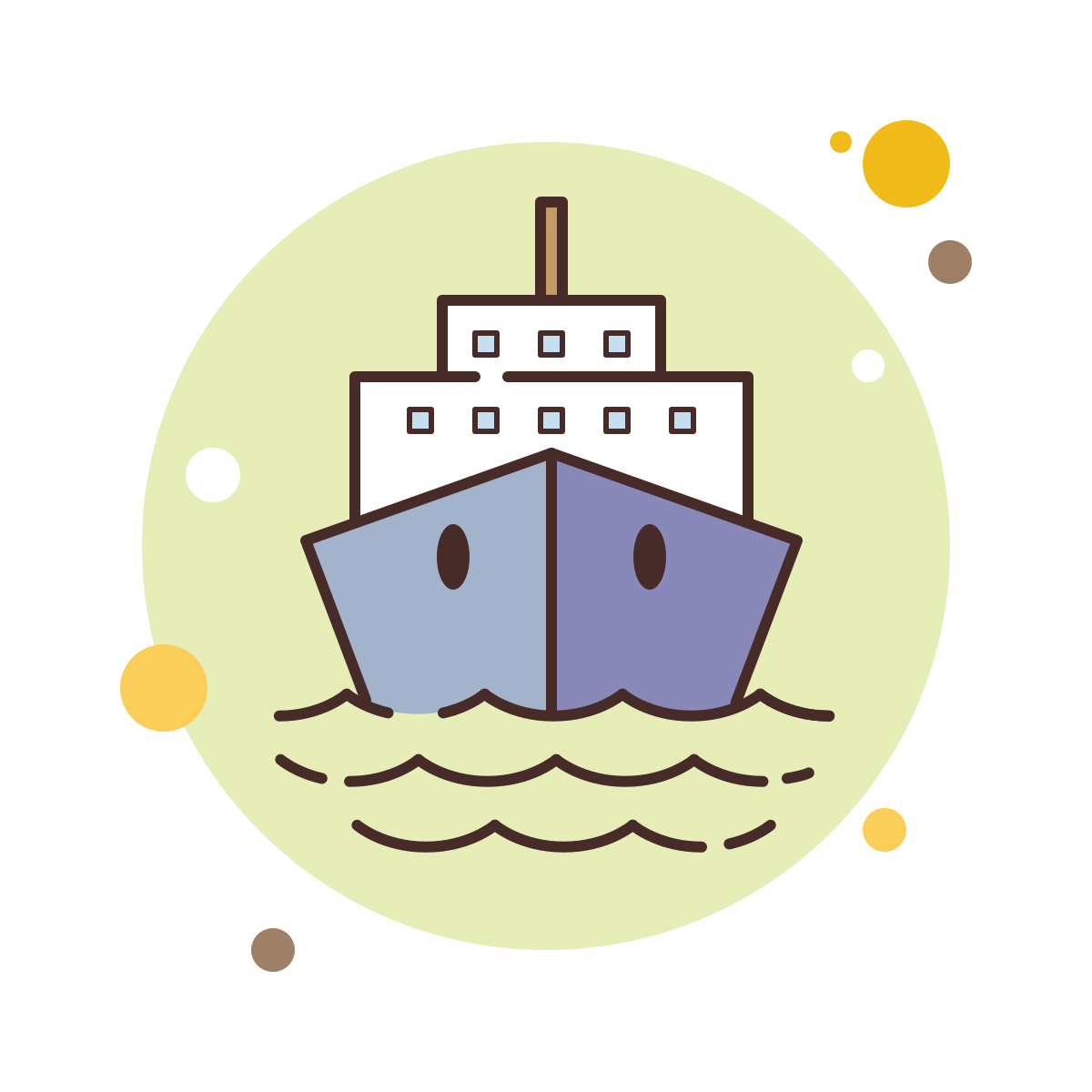 bubbles style water transportation icon