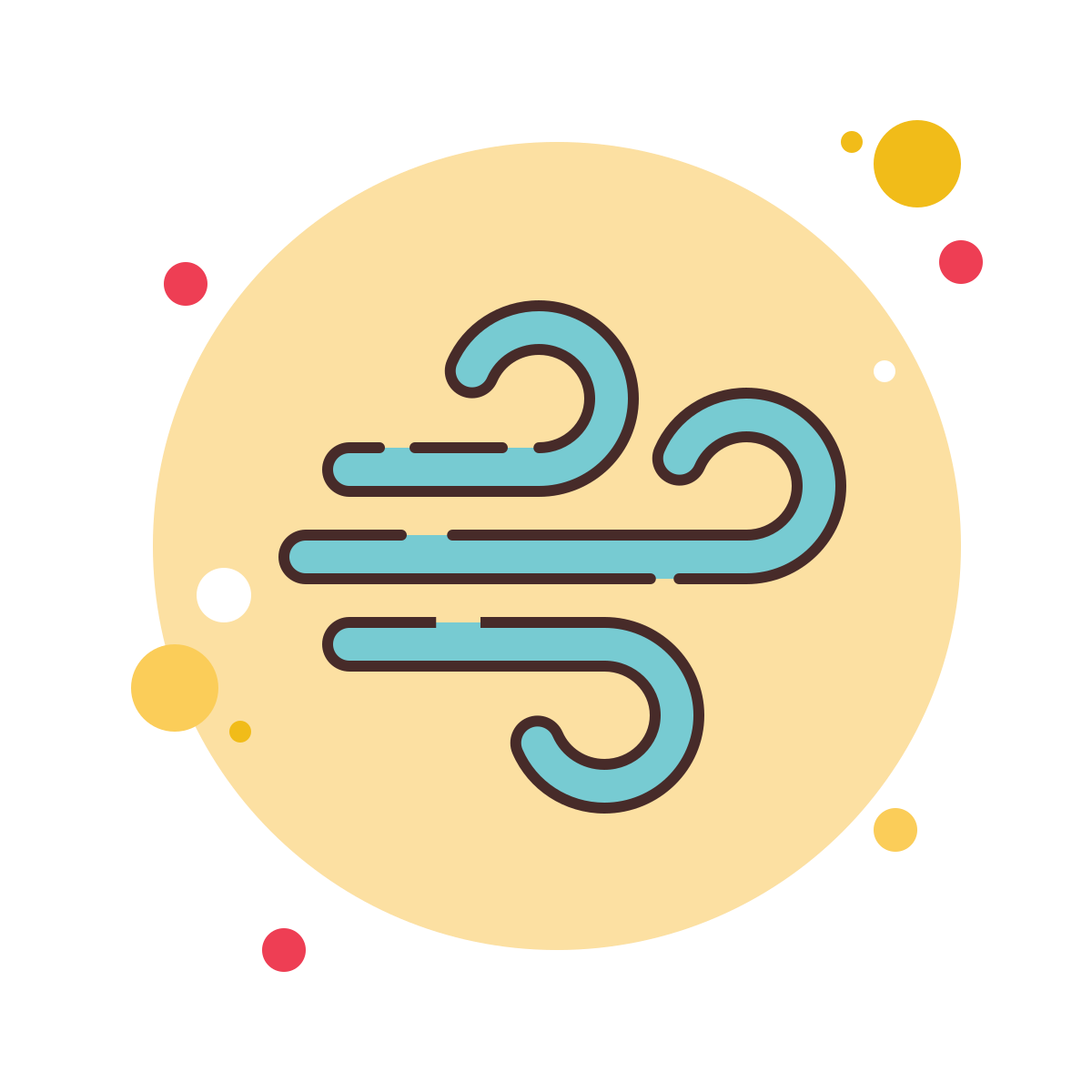 bubbles style wind icon