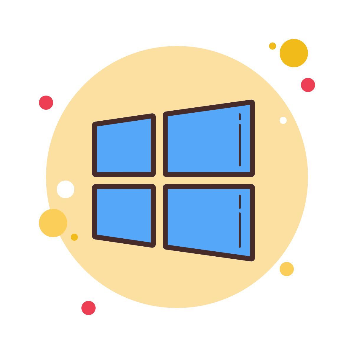bubbles style windows 10 icon