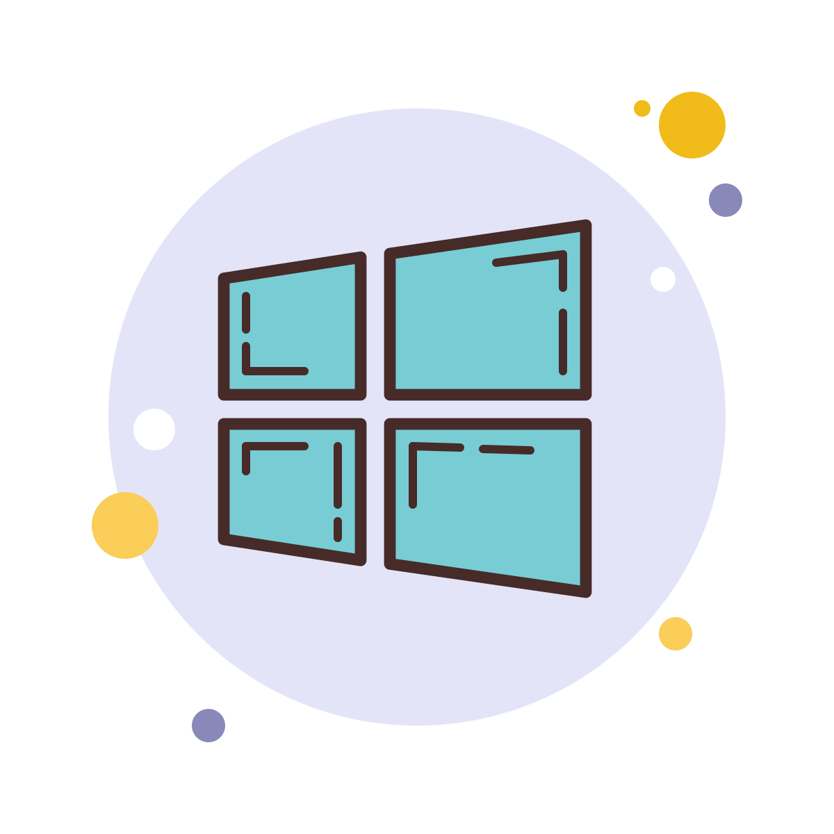 bubbles style windows8 icon