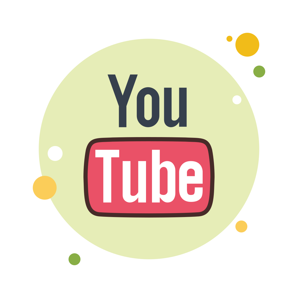 bubbles style youtube icon