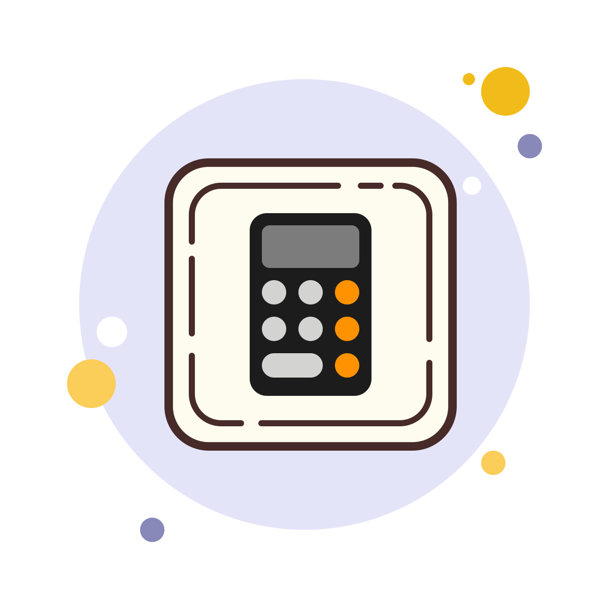 Calculator icon in Bubbles Style