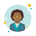 Business Man in Yellow Glasses icon