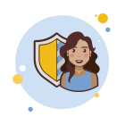 Lady With a Security Shield icon