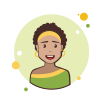 Brown Short Hair Lady With Golden Earrings icon