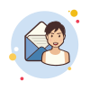 Lady With Mail icon