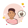 Man With Coconut Cocktail icon