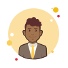 Man With Yellow Tie in Jacket icon