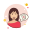 Girl and Playing Card icon