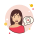 Girl and Playing Card icon