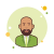 Bald Man in Green Jacket icon