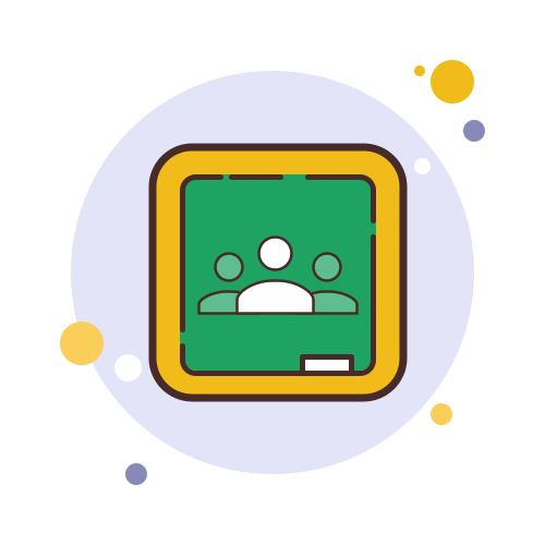 Google Classroom Icon In Circle Bubbles Style