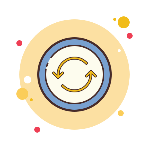 Synchronize Icon In Bubbles Style