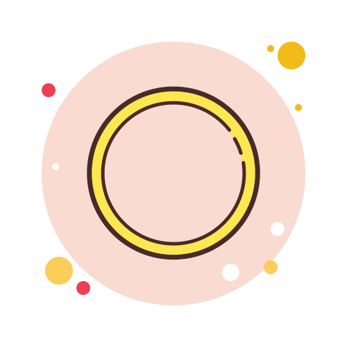 Round Icon In Bubbles Style