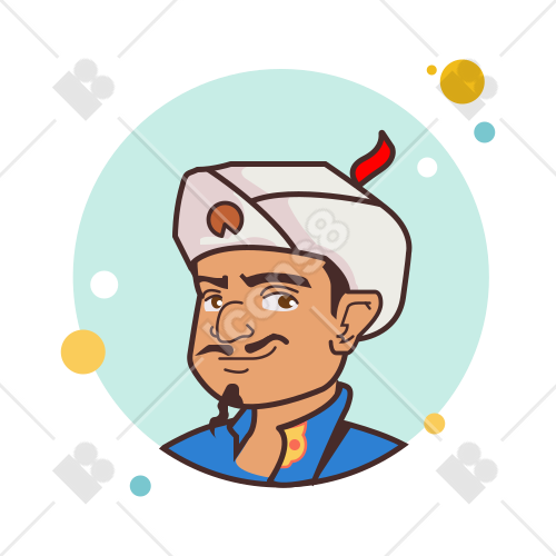 jogo akinator icon in Bubbles Style