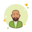 Bald Man in Green Jacket icon