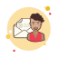 Lady With Envelope icon